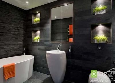 آشنایی با 20 طرح کاشی سیاه حمام با دیزاین فوق العاده شیک