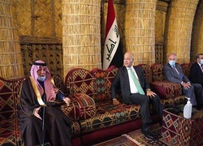 رایزنی برهم صالح و وزیر سعودی، نامه پادشاه عربستان خطاب به عراق