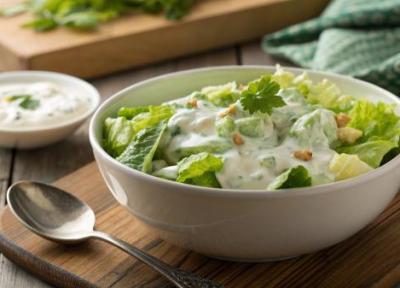 طرز تهیه سالاد ماست و کاهو، یک پیش غذای خنک و سبک